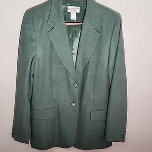 Pendleton Wool Blazer size 12 Jackets light olive green Vergin Wool